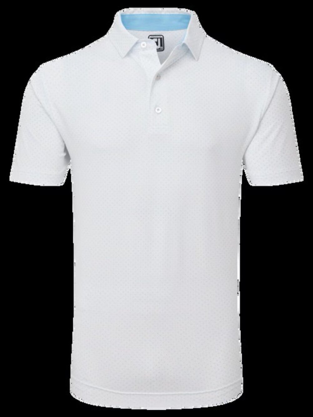 FootJoy Stretch Lisle Dot Print Golf Polo White M